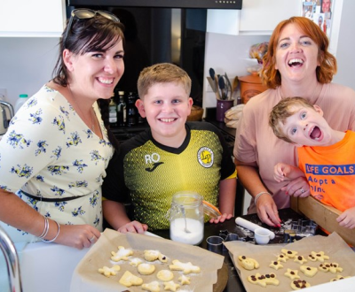 Two women with their Children