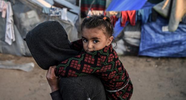 Girl living in IDP camp in Rafah, Southern Gaza.