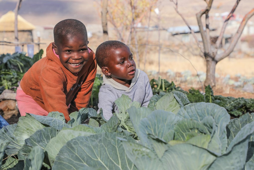 Two Kids inside fields